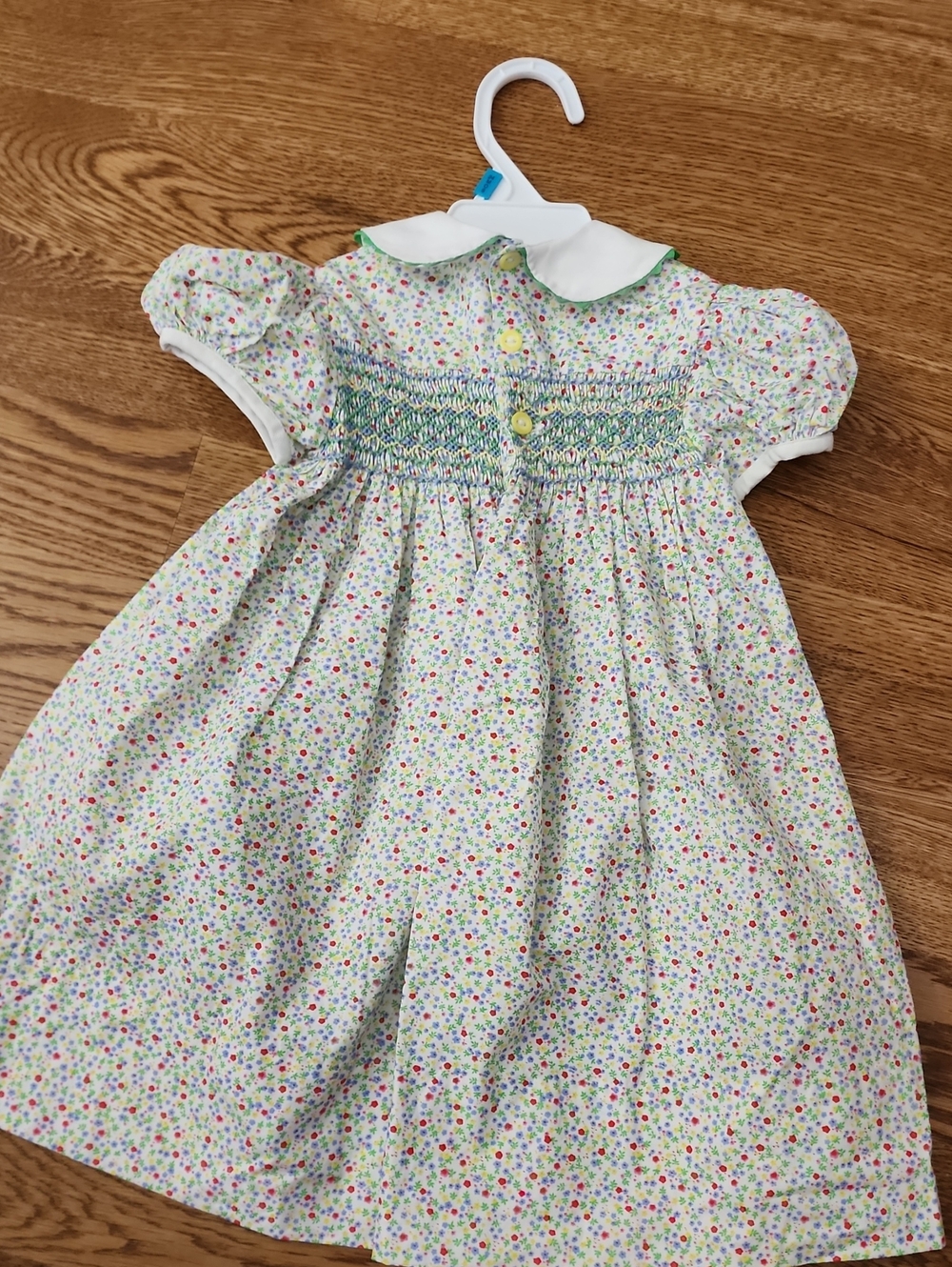 NWOT Vintage Strasburg Children Smocked Floral Dress 24M - Picture 2 of 5
